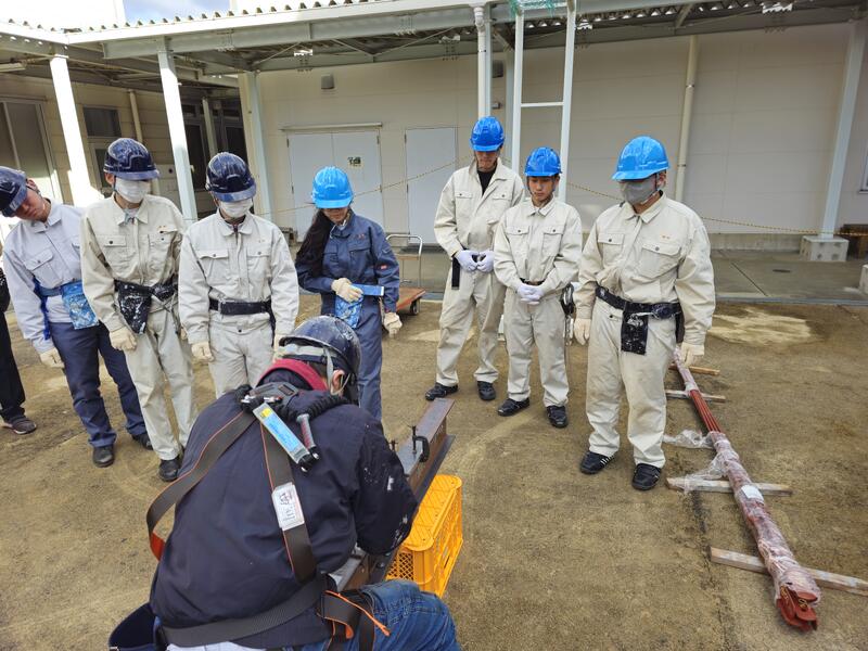高校生鉄鋼架設実習に参加2